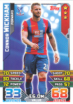 Connor Wickham Crystal Palace 2015/16 Topps Match Attax #89